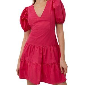 FRENCH CONNECTION Birch Puff Sleeve Tiered Mini Dress